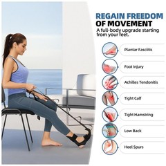 Plantar Fasciitis Relief Strap – Black Stretching Aid