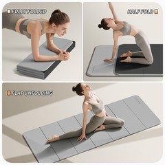 PAIDU Foldable Fitness Yoga Mat | 2/5 10MM Extra Thick | SGS Certified Non-Sl…