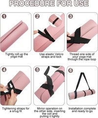Yoga Mat Carrier, Premium Yoga Strap for Carrying Yoga Mats with Adjustable Hook