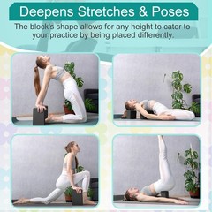 18 Pcs Yoga Block & Strap Set – 12 Foam Blocks & 6 Adjustable Straps