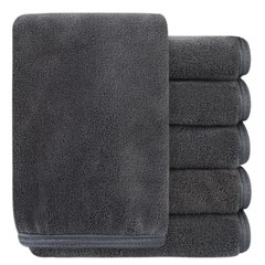 SINLAND Absorbent Coral Velvet Washcloth Ultra Soft Microfiber Face Towels 12…