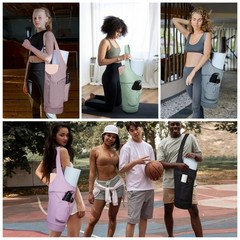 Yoga Mat Bag, Large Opening Long Tote Yoga Mat Carrier Holder Bag with Waterp…