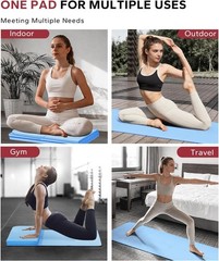 HAPBEAR Foldable Non-Slip TPE Yoga Mat, 72x24in, Eco-Friendly, For Travel