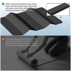 PAIDU Foldable Yoga Mat thick- 2/5″ (10MM) TPE Non-Slip Design, Quick Foldᦁ