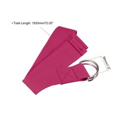 Yoga Strap-6FT Stretch Band with D-Ring for Pilates Stretch Workout, Rose Red