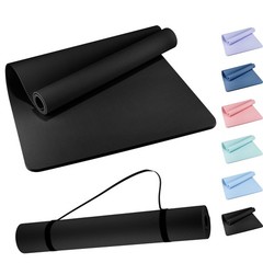 Extra Wide Yoga Mat 72″ x 32″, 11mm Non Slip TPE Exercise Mat with Carrying S…