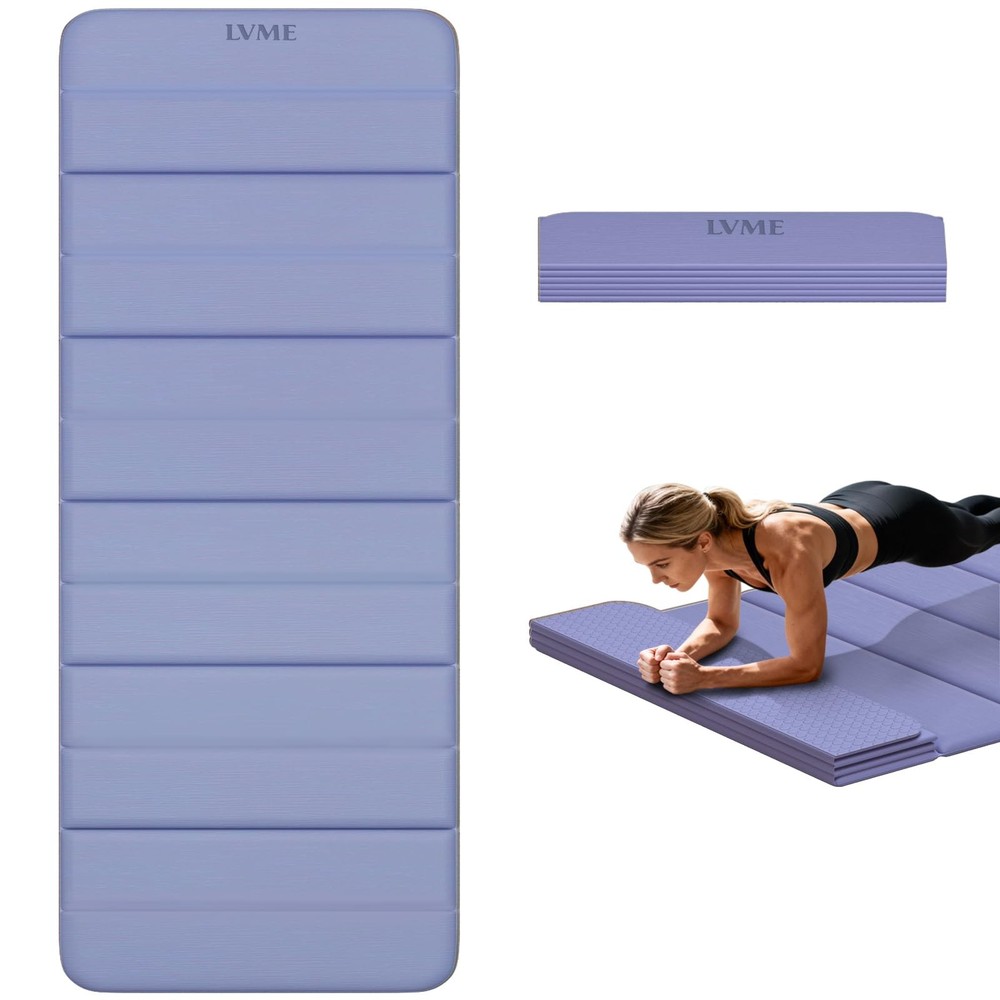 Foldable Yoga Mat, Extra Thick 10mm, 76″x26″Extra Long