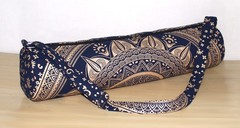 Blue GoldHand Block Yoga Mat Carrier Bag Hippie Mandala Cotton Bag With Shoulder