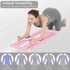 5-in-1 Foldable Pilates Reformer Board for Home Workout & Fitness