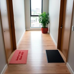 Outdoor “Better Late Than Ugly” Coconut Doormat with Non Slip PVC Back…