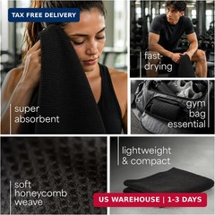 Microfiber Gym Towels,Yoga Towel for Home and Gym Bag, 16 Inch x 27 Inch,3 Pack