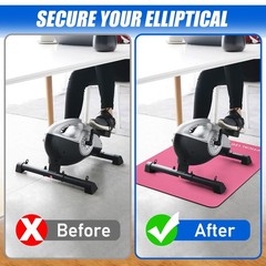 TOBWOLF Ellipse Leg Exerciser Machine Mat for 23.6 x 17 x 0.11 inches, Pink