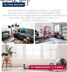 Tone Fitness 1-Inch Thick Yoga Mat | High-Density, Non-slip Exercise Mat with Ca