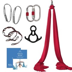 Aerial Silks Starter Kit – Durable 9 Yards of Aerial Yoga Hammock with Hardwa…