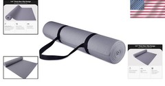 1/4-Inch High Density Non-Slip Yoga Mat with Carrying Strap – Multipurpose