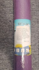 Purple Non-Slip Foam Yoga Mat 68×24 Rectangle for Unisex Adults