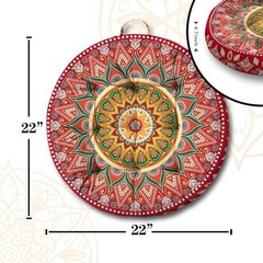 Mandala Meditation Cushion, 22×22 inch round 08.mandala Meditation Cushion-2