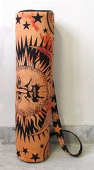 Orange Burning Sun Yoga Mat Carrier Bag Hippie Mandala Cotton Bag With Shoulder