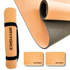 STARTER 5-Piece Premium Cork Yoga Kit – Lightweight Cork Yoga Mat (6mm)