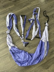 Complete Aerial Yoga Hammock with Strap Extensions & Foam Handles for Stability