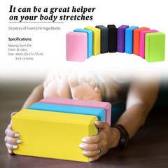10 Pcs Foam EVA Yoga Blocks Lightweight Yoga Bricks Non Slip Supportive Foam …