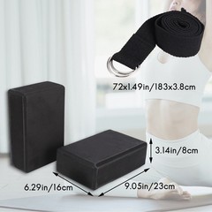 1x (yoga and yoga strap set EVA foam soft, non-slip yoga blocks unive4486