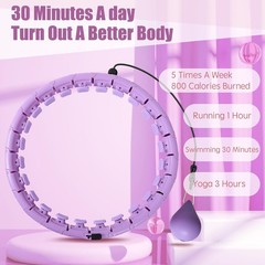 OurStarry 34 Knots Weighted Workout Hoop Plus Size, Smart Waist Exercise Ring fo