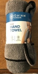 Evolve Yoga Hand Towel 20 X 30 Gaiam Gray Polyester NEW