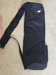 New Balance Black Polyester Yoga Mat Bag with Zipper and Adjustable Strap