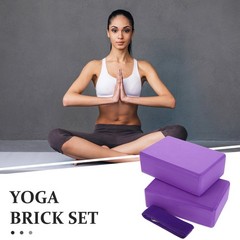 3Pcs Compact Eva Yoga Blocks and Durable Strap Set for Yoga Pilates Workouts