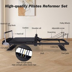 Pilates Reformer, 91″ Foldable Reformer Pilates Machine,Reformer Pilates Machine