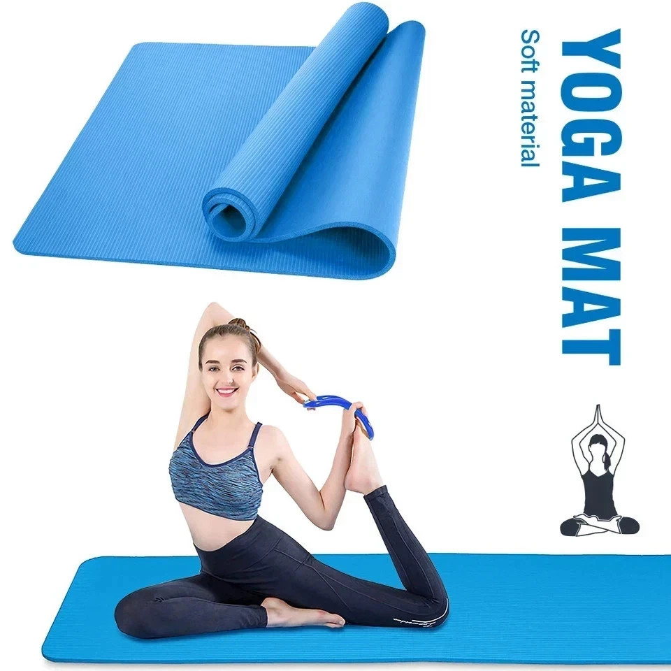 Extra Thick 4mm Exercise Yoga Pilates Mat Gym Fitness