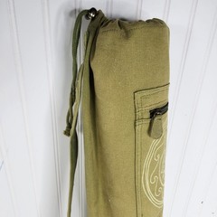 Vtg Gaiam Purple Anti Slip Yoga Mat Green Canvas Carry Bag Pilates Fitness