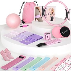Pilates Kit 19PCS,Pilates Essentials Kit for Women,Pilates Equipment with 14….