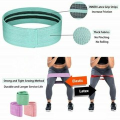 Fabric Resistance Bands Set of 3 for Booty Butt Hip Anti Slip Thick Wide Loop