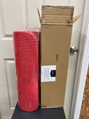 Amazon Basics | 1/2-Inch Extra Thick Exercise Yoga Mat W/Carrying Strap | Red