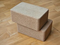 Set of 2 / Pair of Cork Yoga Blocks 9″ x 6″ x 4″ – High Density Eco-Friendly