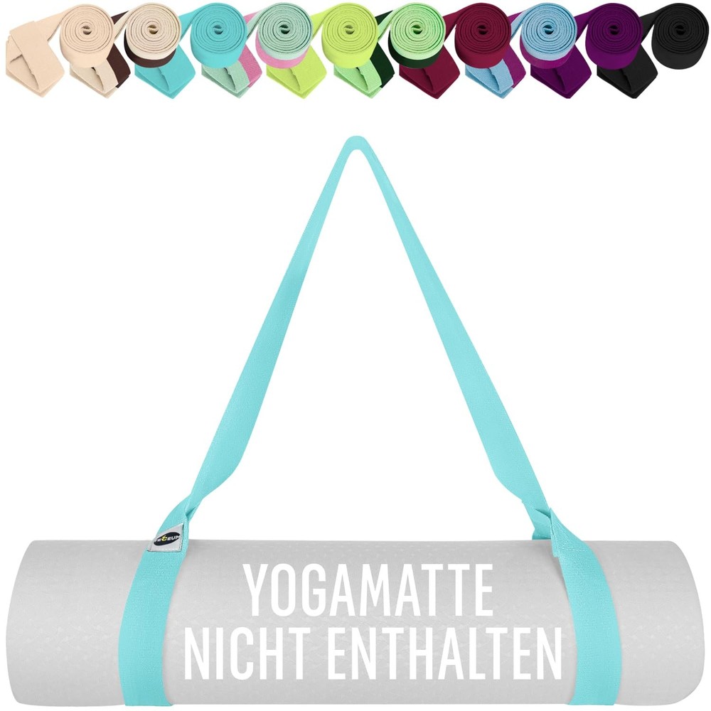 Premium Yoga Mat Sling Strap – Extra Soft & Thick Cotton – Skin Friendly…