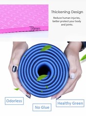 Non Slip Durable TPE – Lightweight – Eco-Friendly – Pilates Yoga Mat with Strap