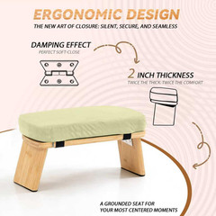 Meditation Bench, Bamboo Meditation Stool, Folding Kneeling Meditation Bench, Se