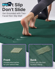 Large Yoga Mat (75 * 52 * 1/2Inch),Extra Wide TPE Exercise Mat,Non-Slip Workout