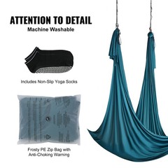 Aerial Silk & Yoga Swing, 11 Yards, Aerial Yoga Hammock Kit with 100gsm Nylon