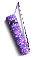 INDIAN HANDBLOCK” Purple Floral Yoga Mat Carrier Gym Bags With Shoulder Strap UK