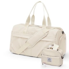 Gym Bag for Women Men, Sport Duffel Bag with Toiletry Bag & Shoe Compartment,…