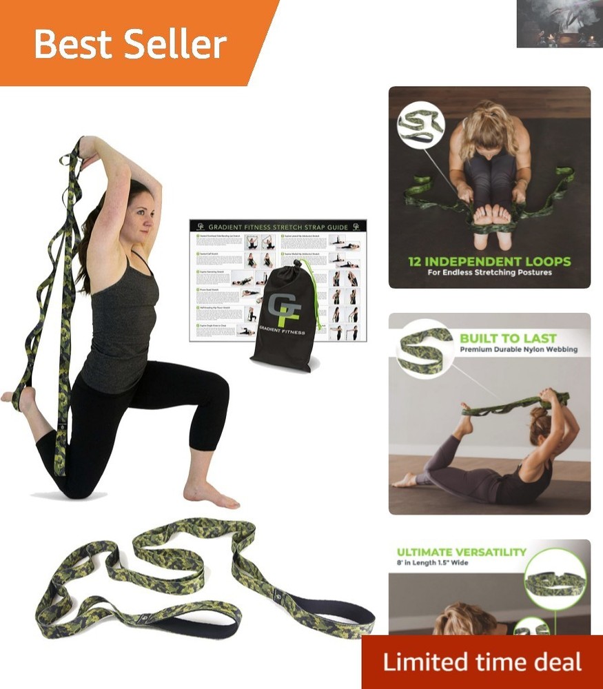 Stretch Strap – 8′ L x 1.5″ W with Neoprene Handles for Ultimate Comfort