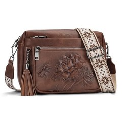 Crossbody Bags for Women Trendy, Vegan Leather Crossbody Purses Travel Coffee