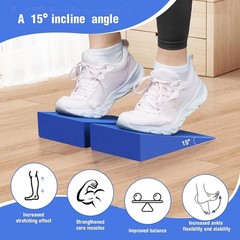 2 Pack Yoga Foam Wedges Sland Board Calf Stretching Heel Wedge for Squats