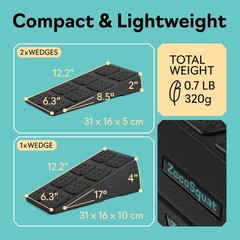 Squat Wedge Block Set for Calf Stretching with 5 Stackable Angles Slant Board