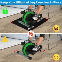 Enhanced Stability Non-Slip Mat for Under Desk Exercise Equipment – Black