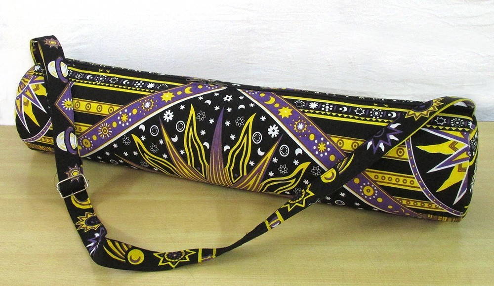 Burning Sun Yoga Mat Carrier Bags Hippie Mandala Cotton Bags With Shoulder Strap
